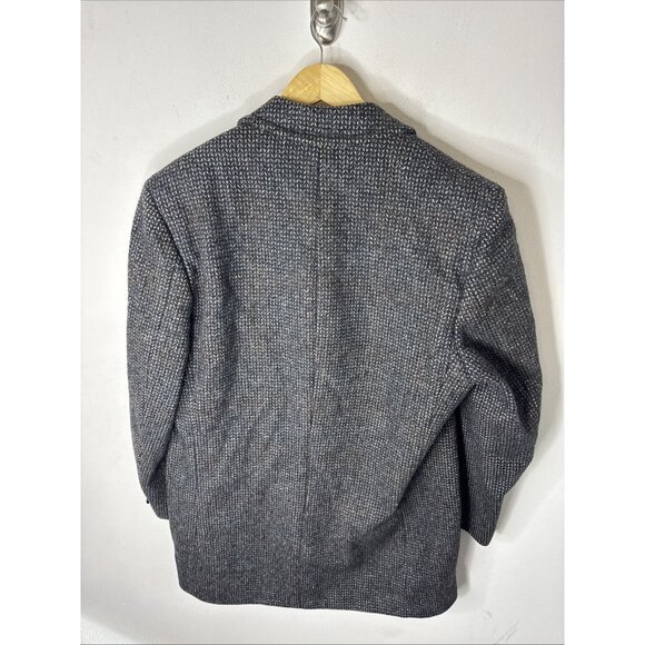 Vintage Scottish Tweed Overcoat Pure New Wool Woven in Scotland Men’s XL - Picture 4 of 7